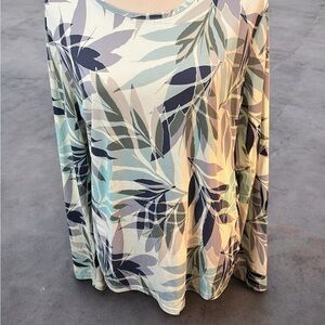 Hang Ten Blue and Green Long Sleeve Swim Coverup